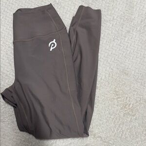 Peloton Taupe Leggings with Logo